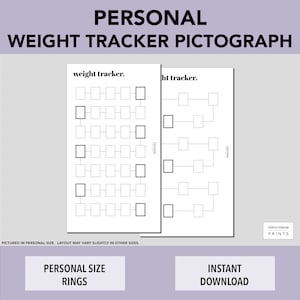 PERSONAL RINGS Color-In Weight Tracker // Weight Loss Pictograph image 1