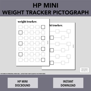 HP MINI Color-In Weight Tracker // Weight Loss Pictograph image 1
