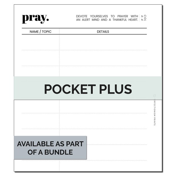 Pocket PLUS Prayer List Ringbound Planner Insert