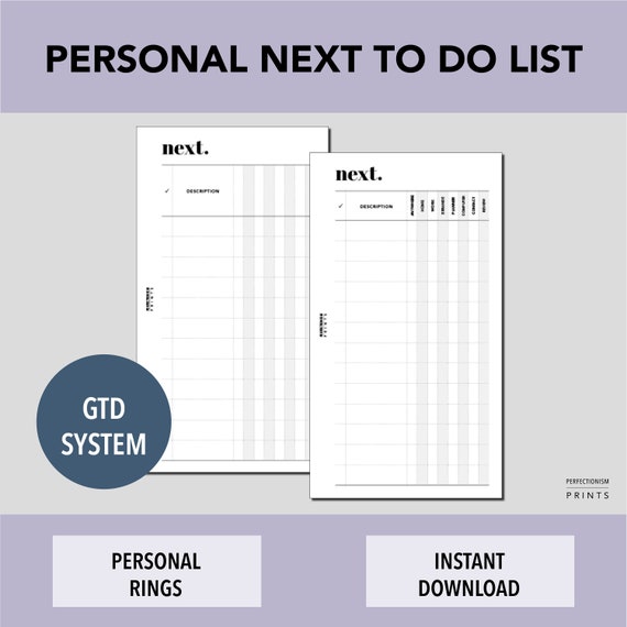 Paper & Party Supplies To Do List Printable Insert PERSONAL RINGS ...