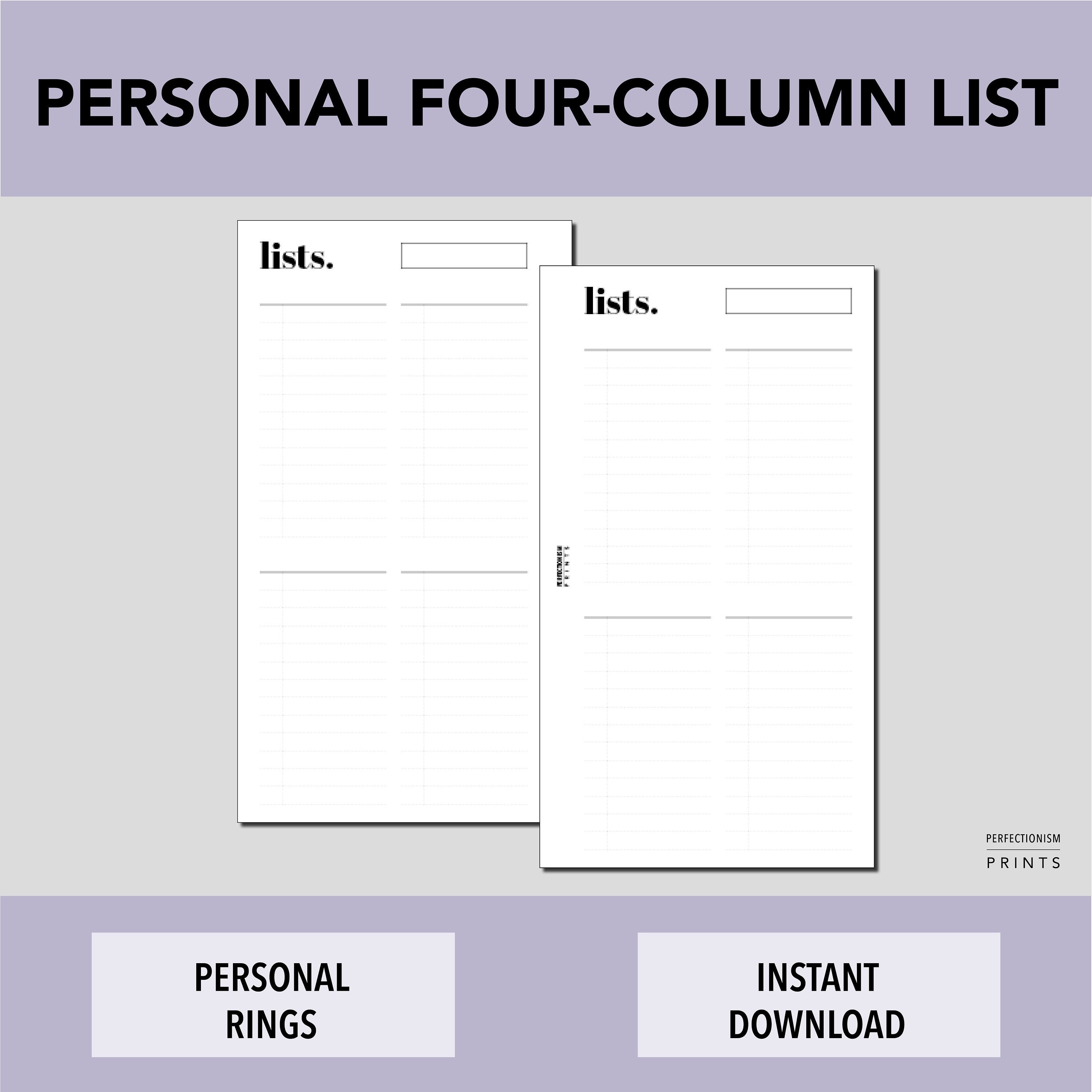 Weekly To-Do List Insert