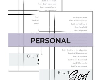 PERSONAL "But God" Dashboard Ringbound Planner Insert