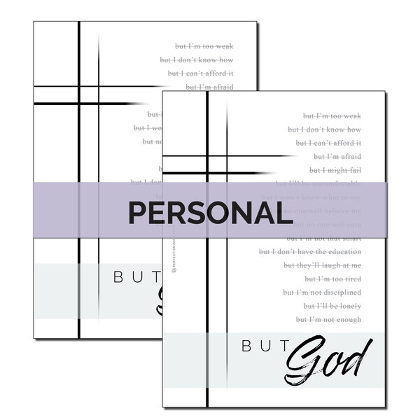 PERSONAL "But God" Dashboard Ringbound Planner Insert