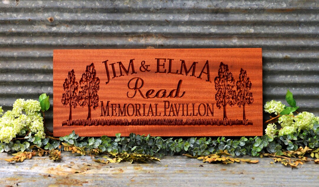 Oak Trees Carved Outdoor Custom Wood Signs MAHOGANY Large Etsy