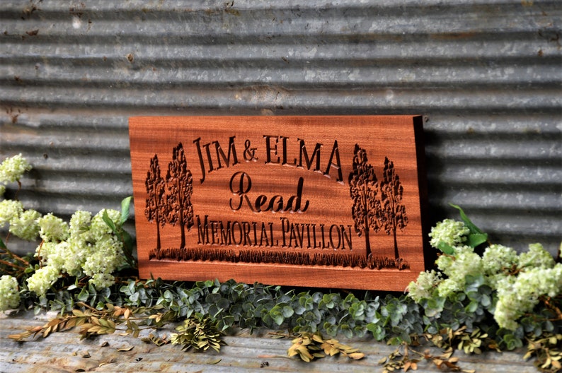 Oak Trees Carved Outdoor Custom Wood Signs MAHOGANY Large Etsy