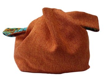 Paquet Tasche Sun Life Shopper Tote Reversible Tasche Milieus Tasche orange und aqua blau