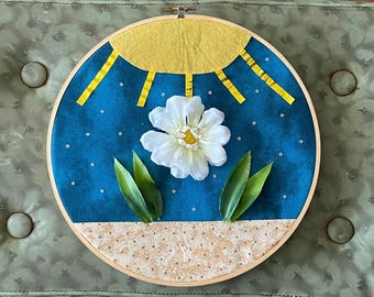Dancing Toward the Light -  Upcycled Fiber Art Piece