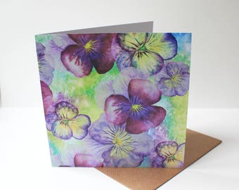 Pansy greeting card