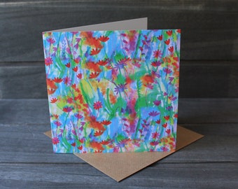 Floral greeting card