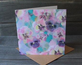 Pansy greeting card