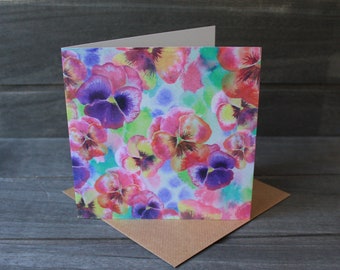 Pansy greeting card