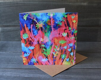 Floral greeting card