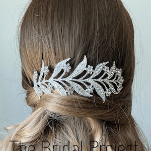 Bridal Tiara, Bridal Headand, Wedding Crown, Bridal Crown, Wedding Headband, Cubic Zirconia Headband, Floral Tiara, Floral Headband