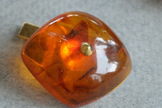 Vintage amber cufflinks, Antique amber, Baltic am… - image 4