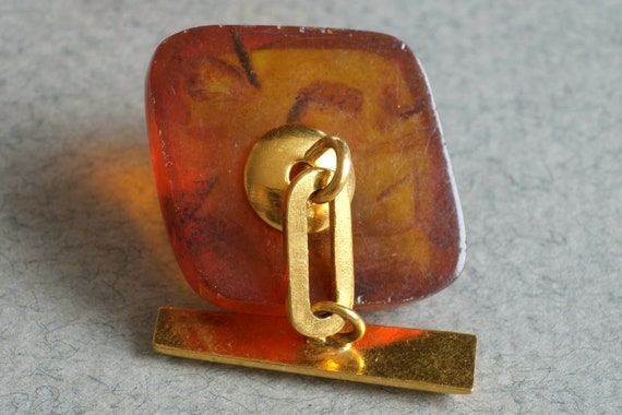 Vintage amber cufflinks, Antique amber, Baltic am… - image 6