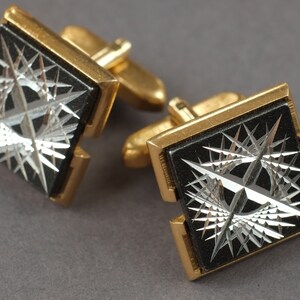 Vintage elegante Manschettenknöpfe, Manschettenknöpfe Männer Hochzeit Accessoire, antike Schmuck Manschettenknöpfe, Geschenk für Männer, Gold Ton Metall