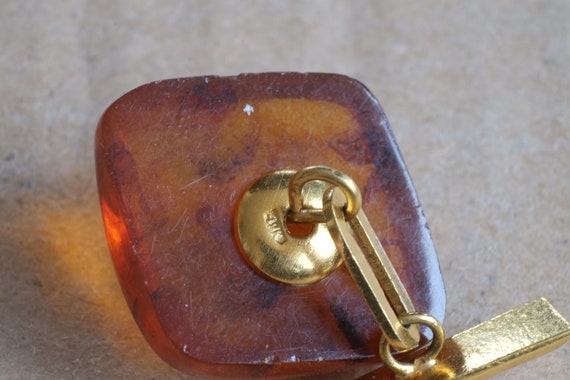Vintage amber cufflinks, Antique amber, Baltic am… - image 3