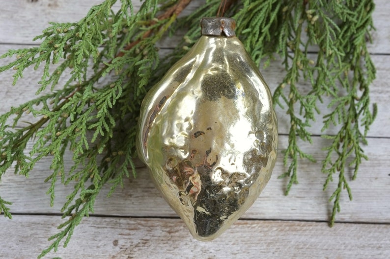 Vintage glass lemon Christmas ornament Christmas ornament Etsy