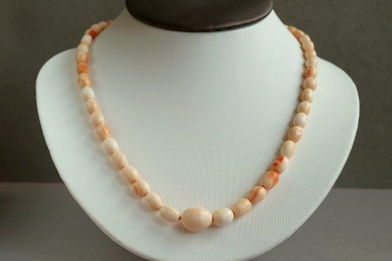 Vintage shell necklace, Antique shell necklace,Gra