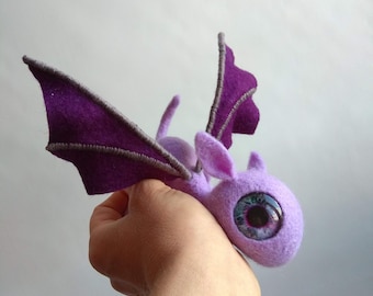 Needle Felted Dragon Sculpture,   fantasy creature for home decoration