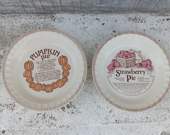 Reserved for Devon** Pumpkin pie or Strawberry pie recipe plates by Royal China