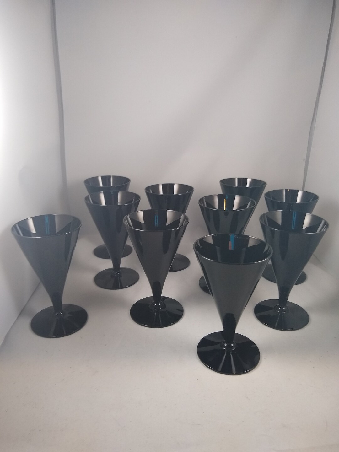 Reizart Crystal MCM Black Jet Drinkware Water Goblet Stem Etsy