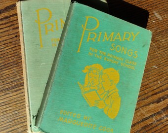 Primary Songs Vintage Sunday School Song Book for Children 1944 David C. Cook Publishing