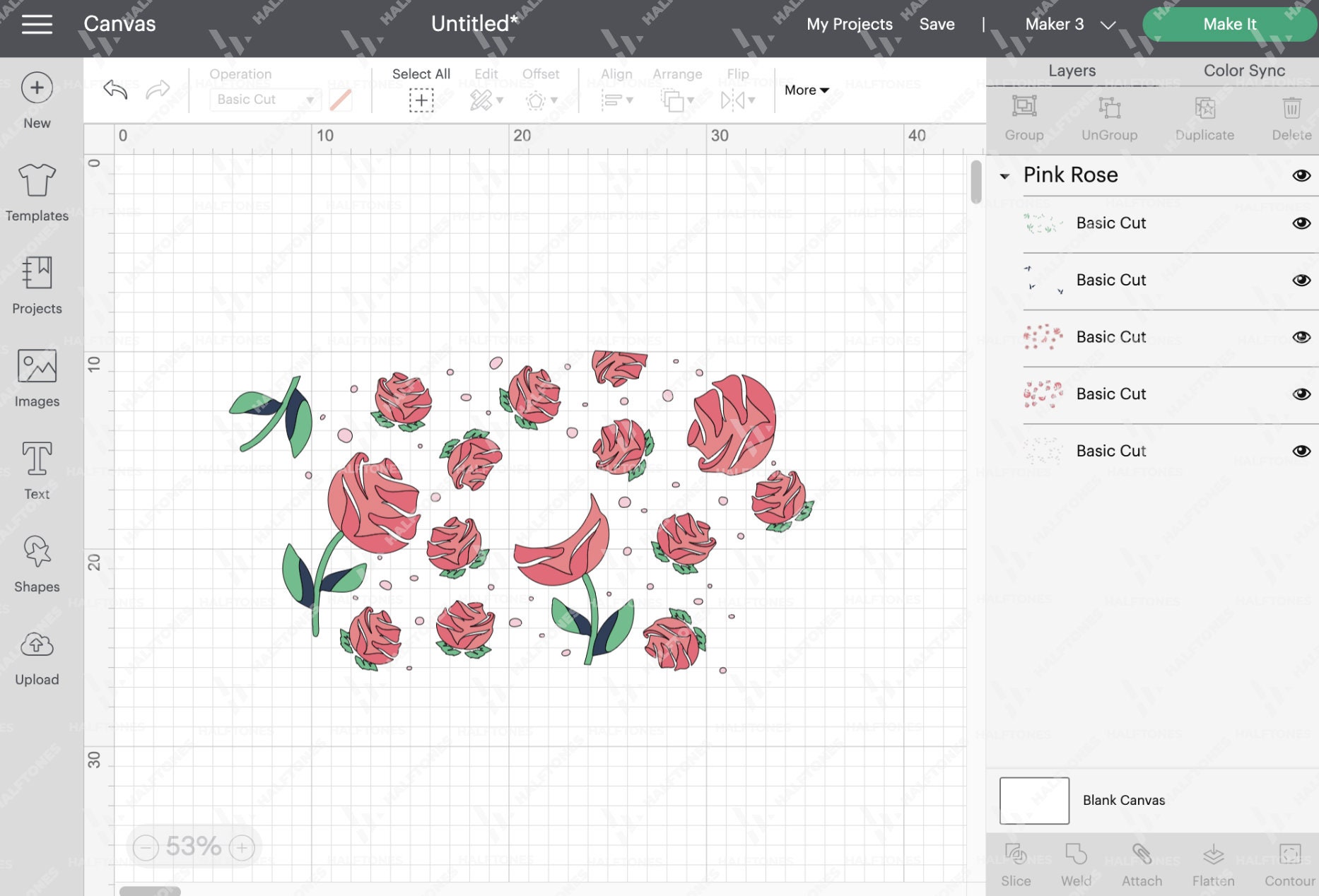 Valentines Roses Cup Svg, Floral Rose Svg, Cute Flower Tropical Full ...