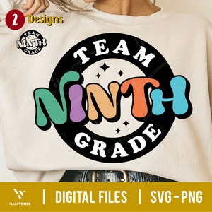 Team Ninth Grade Svg, 9th Grade Squad Svg, First day of School Svg, Back To School Svg, Teacher Leopard Svg, Ninth Grade Teacher Shirt Svg