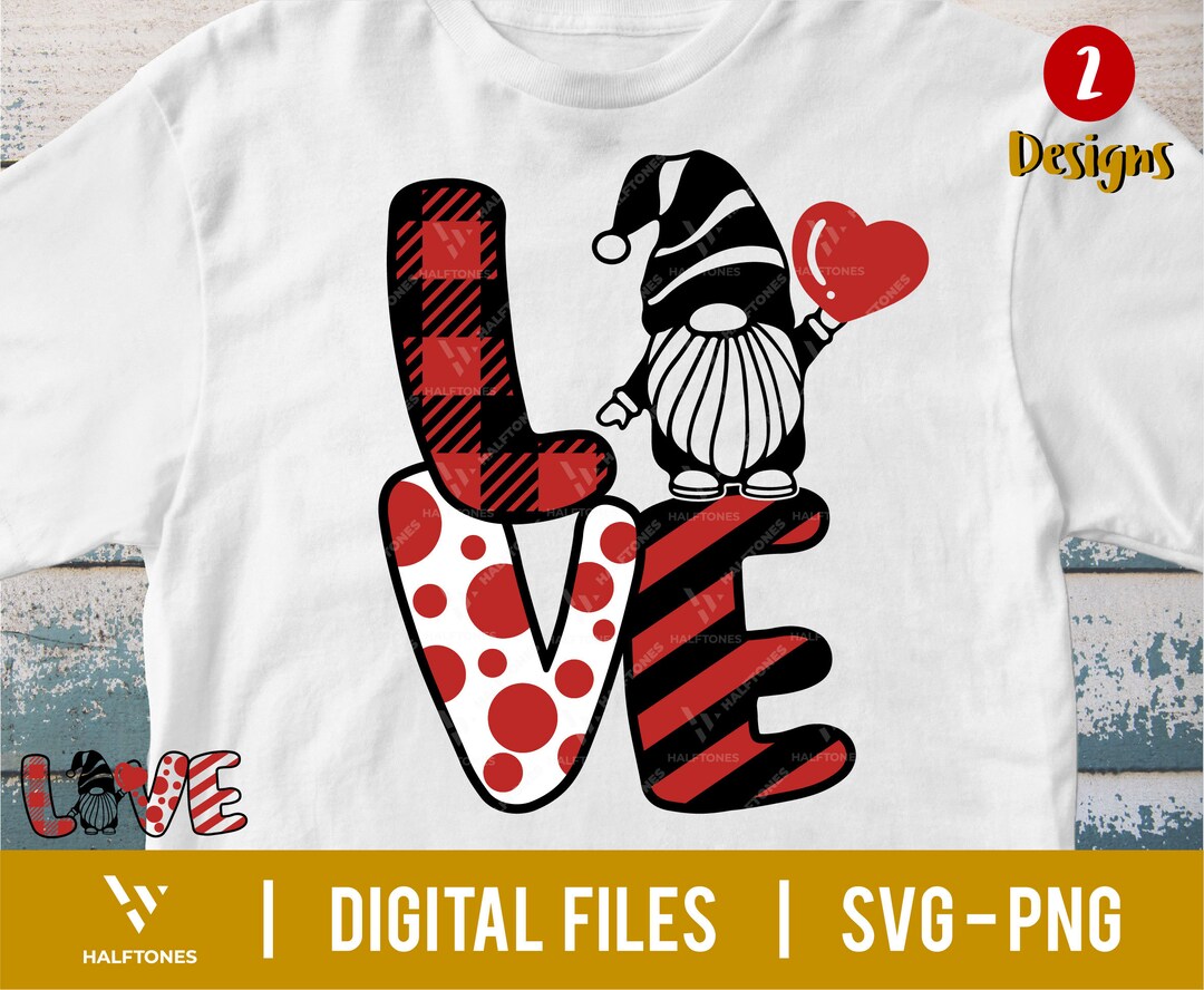 Love Heart Valentines Day Svg, Valentine Gnome Svg, Valentine's Png ...