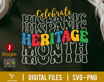 Comemore o Mês da Herança Hispânica SVG, Camisa Nacional do Mês da Herança Hispânica, Mês da Herança Hispânica png, Herança Latina, Latino-Americana