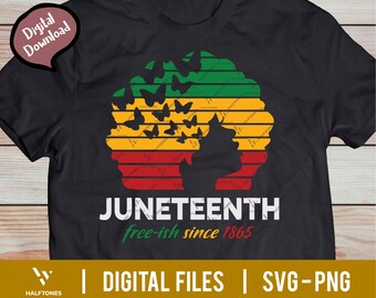 Juneteenth se acerca, Celebremos el Mes de la Historia Negra con este genial diseño digital afroamericano, 1865 Juneteenth PNG / Cut file