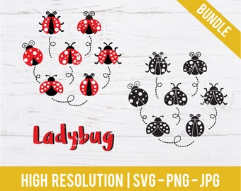 ladybug svg bundle, lady bug svg, Ladybug Files for Cricut, Cite Ladybug Clipart, ladybug monogram stencil, Kids Ladybug Svg for Cricut