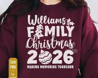 Christmas 2026 Family Shirt SVG, Family Christmas Svg, Christmas 2026 Svg, Christmas tree Svg, Christmas Matching Family Shirts Png Cricut