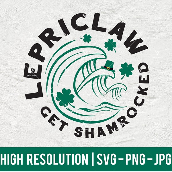Lepriclaw Get Shamrocked SVG, St Patrick's Day Svg, Shamrock Svg, Leprechaun Svg, Irish Svg, Patricks Svg, Funny St.Patrick | Digital files