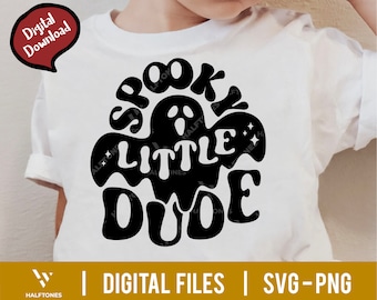 Spooky Little Dude SVG, Halloween svg, Toddler Halloween svg, Cute ghost svg, Boys Halloween svg, Retro Halloween svg, Baby Halloween PNG
