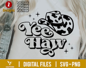 Yeehaw SVG, Let's Go Girls svg, Cowboy Hat svg, Cowgirl svg, Yee Haw svg, Retro Cowgirl Shirt SVG, Howdy print, Westside svg | Digital file
