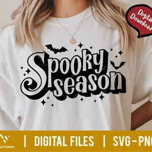 Spooky Season SVG, Retro Halloween Svg, Halloween Vibes svg, Cute Halloween PNG, Ghost Vibes svg,Spooky vibes,Halloween Shirt l Digital file