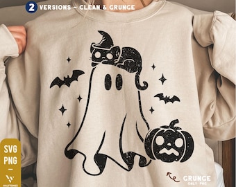 Halloween spöksvg, Halloween kattsvg, läskig kattsvg, stanna läskig svg, Ghouls gängsvg, Halloween-tröjasvg, läskiga vibbarsvg för Cricut