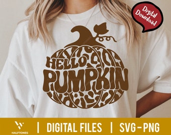 Hello Pumpkin Svg, Leopard Pumpkin Svg, Pumpkin Shirt Svg, Fall Shirt Svg, Fall pumpkin svg, Hey Pumpkin, Pumpkin season svg | Digital file
