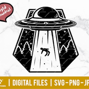 Abducción alienígena SVG, Entrar en perdedor Svg, OVNI Clipart, Invasión alienígena Svg, Galaxy svg, Alien del espacio exterior, Nave espacial Svg, Amante alienígena Svg Png