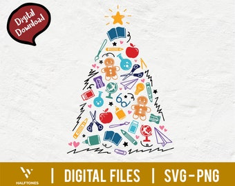 Teacher Christmas Tree Svg, Christmas Tree Svg, Teacher Christmas Svg, Teacher Shirt Svg, Teacher Appreciation Svg, Funny Teacher Svg Png
