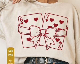 67 Valentine Playing Cards SVG, Trendy Valentine Design (Digital Download)