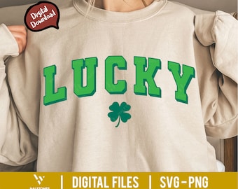 Lucky SVG, Irish Svg, St Patricks Day Svg, Irish Png, St Paddys Day Svg, Irish Shirt, St Patricks Day Shirt Svg, Shamrock Svg,Clover Svg Png