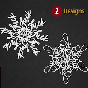 Copo de nieve SVG, Copo de nieve SVG, Navidad divertida SVG, F*ck 2025, F*ck 2025 Svg, Adorno navideño Svg, F*ck Flake SVG, Navidad 2025 SVG PNG