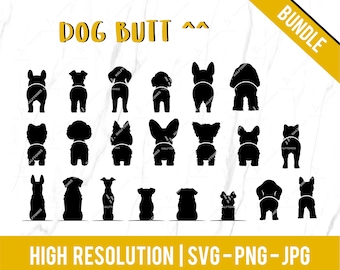 Dog butt svg bundle, dog meme svg, puppy butt, puppy lover svg, dog mom svg, Dog lover svg, dog breed svg, Animal lover | Digital cut files