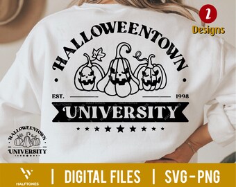 Halloweentown University SVG, Halloween svg, Camisa de Halloween svg, Spooky Vibes svg, Outono Svg, Camisa de Halloween Svg, Abóbora de Halloween svg