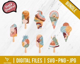 Boho summer popsicle svg, boho summer svg, boho style chic svg, summer lover, summer life, ice cream boho, popsicle svg | Digital cut files