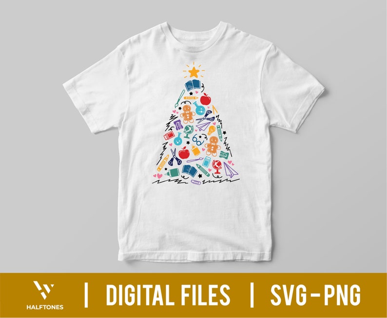 Teacher Christmas Tree Svg Christmas Tree Svg Teacher - Etsy