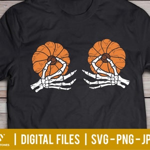 Skeleton Boob Hands SVG Bundle, Pumpkin boobs Svg, Halloween Pumpkin Design (Digital Download) image 7
